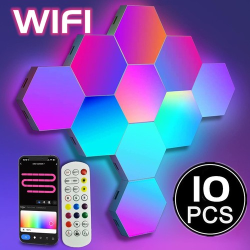 10stück hexagon led panel rgb - led,