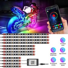 12x Motorrad LED RGB Streifen