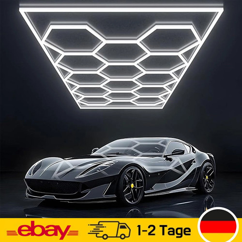 14x hexagon garage - hexagon, led